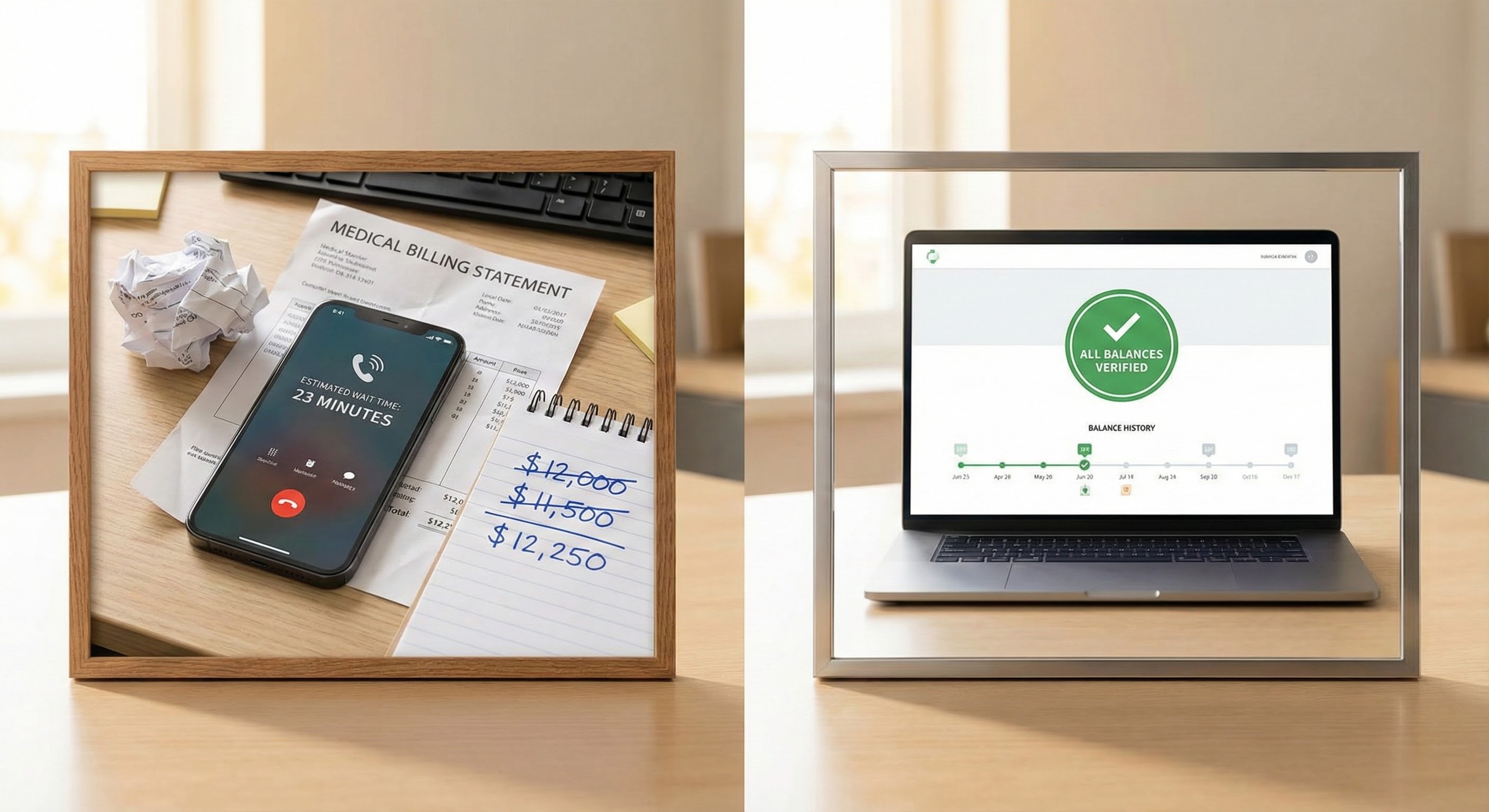 Phone on hold vs all balances verified